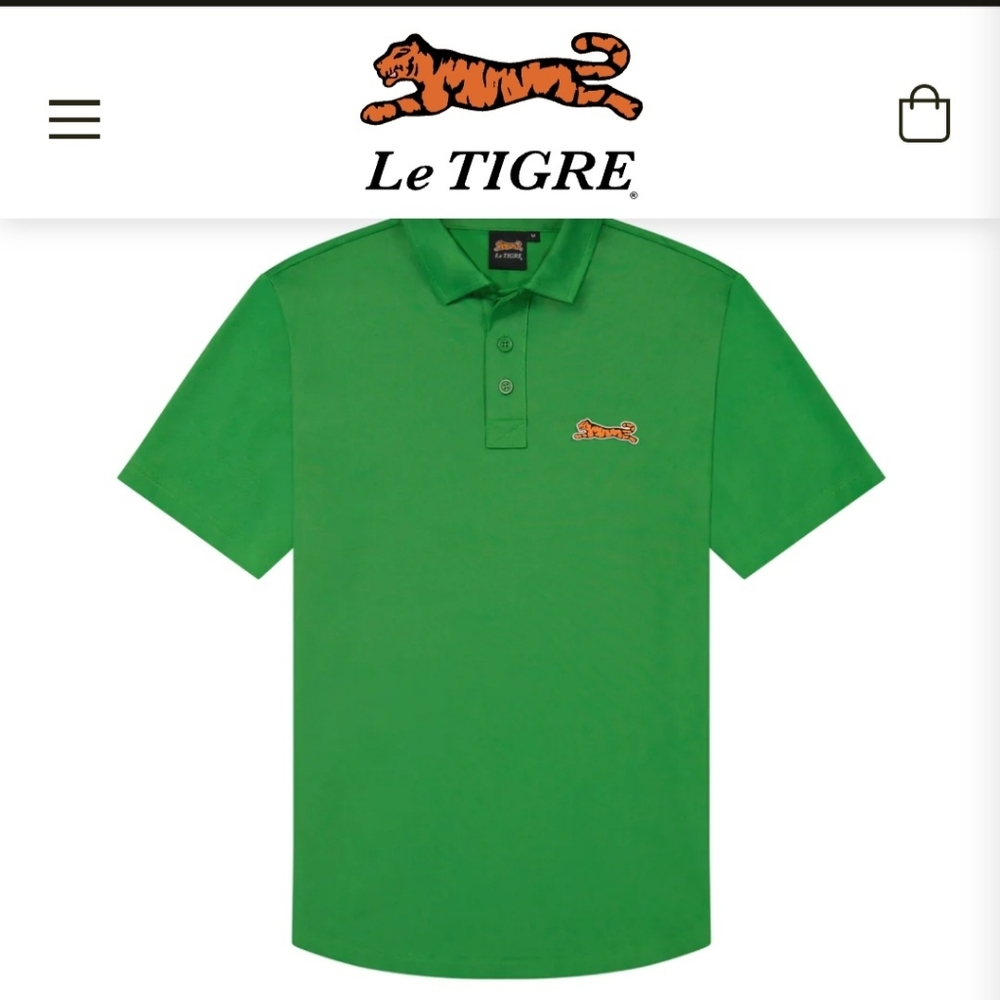 LeTigre Kelly Green polo Tall man